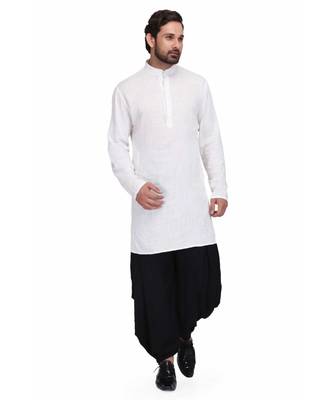Designer white rayon kurta with with payjama 1