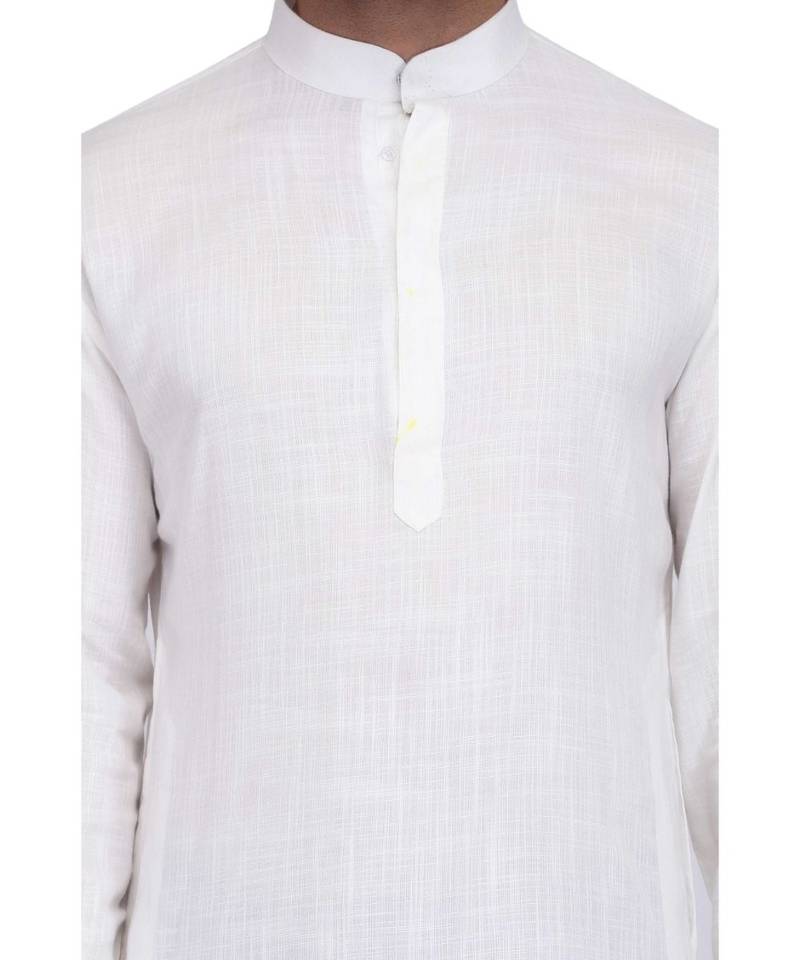 Designer white rayon kurta with with payjama