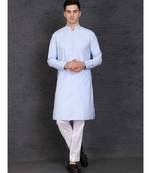 Blue cotton kurta with Slim Fit Pant
