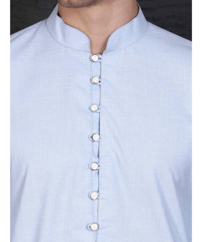 Blue cotton kurta with Slim Fit Pant