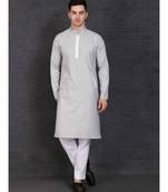 Mauve cotton kurta with Slim Fit Pant
