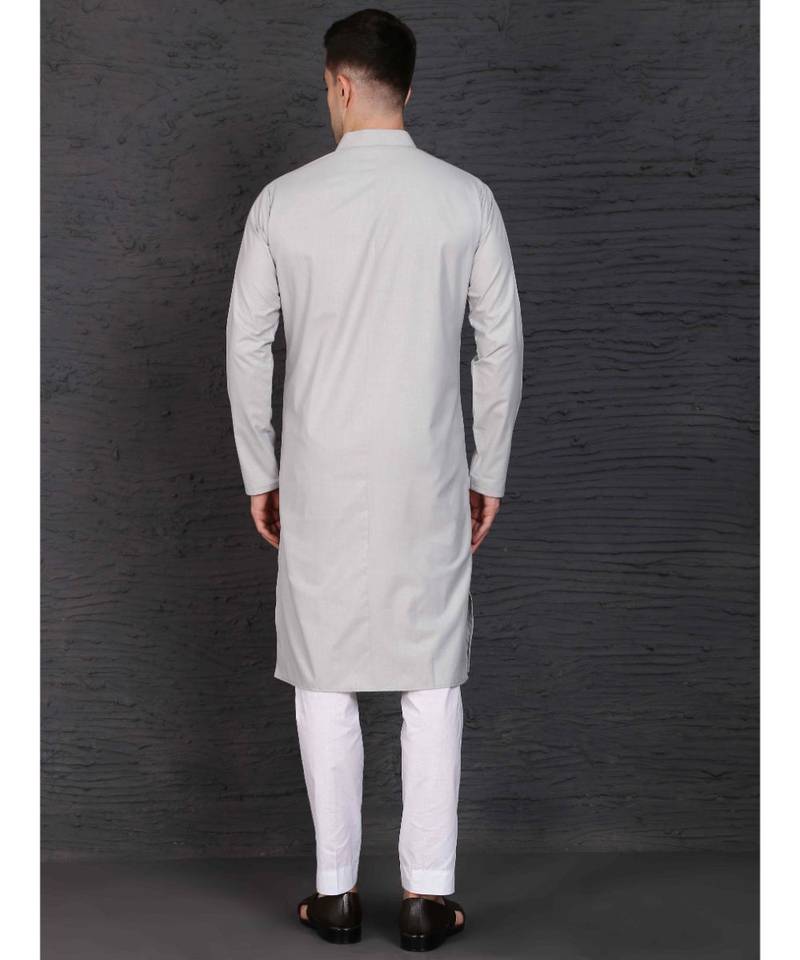 Mauve cotton kurta with Slim Fit Pant