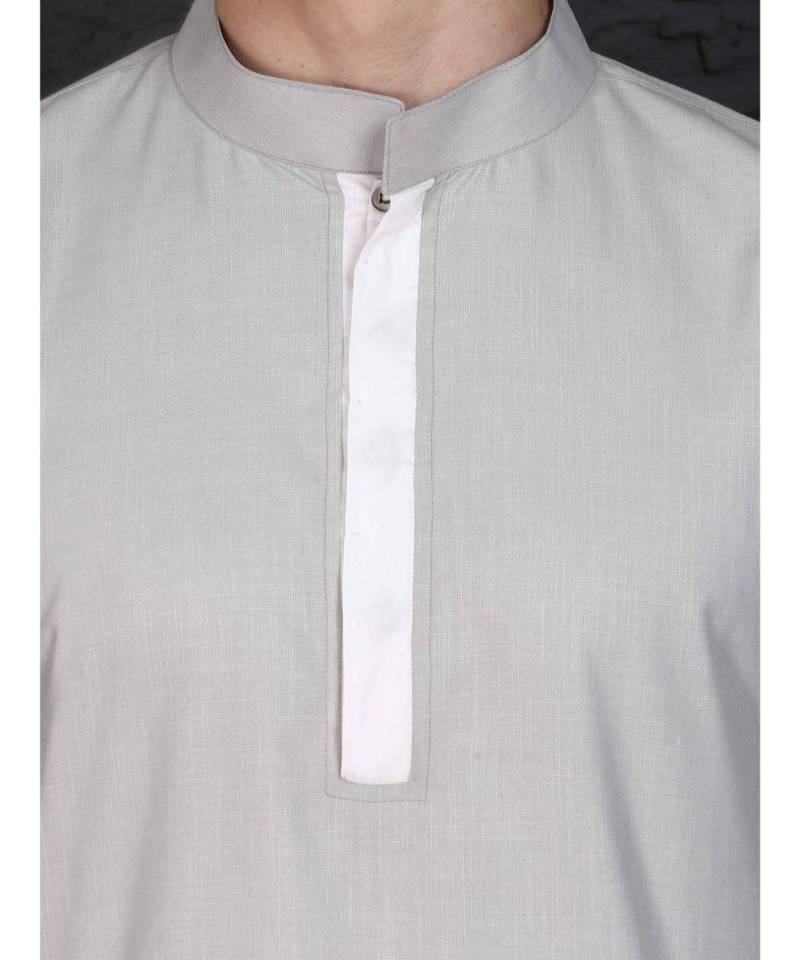 Mauve cotton kurta with Slim Fit Pant