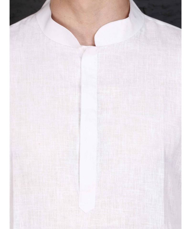 White cotton kurta with Slim Fit Pant