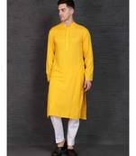 yellow rayon kurta with Slim Fit Pant