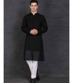 Black georgette kurta with Slim Fit Pant