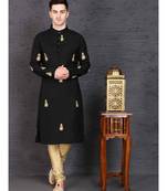 Black georgette kurta with Churidar