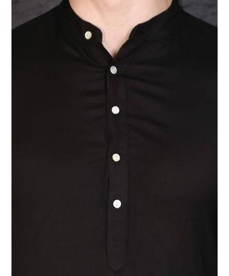 Black rayon kurta with Churidar 5