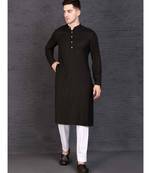 Black rayon kurta with Churidar