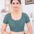 Green embroidered fancy fabric saree with blouse