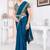 Green embroidered fancy fabric saree with blouse