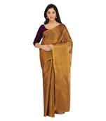 Tissue Silk Gold Color Self Woven Upada Saree