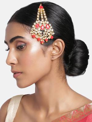 Red studded jewellery Yellow Gold Alloy   Passa 2