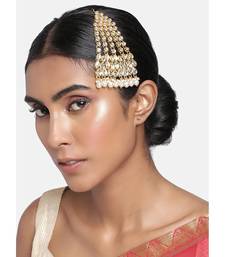 White studded jewellery Yellow Gold Alloy   Passa