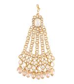 White studded jewellery Yellow Gold Alloy   Passa