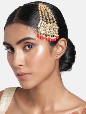 Red studded jewellery Yellow Gold Alloy   Passa 2