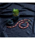 Maroon beaded jewellery Yellow Gold Alloy   Pair of Anklet