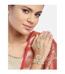 Gold beaded jewellery Yellow Gold Alloy   Panja Bracelet