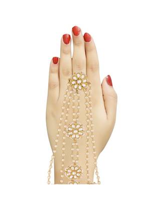 Gold beaded jewellery Yellow Gold Alloy   Panja Bracelet 3
