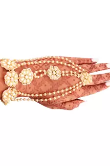 Gold beaded jewellery Yellow Gold Alloy   Panja Bracelet