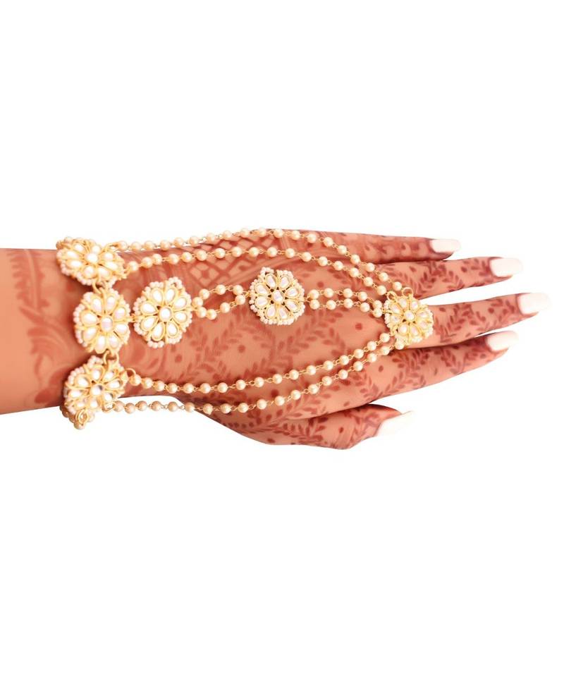 Gold beaded jewellery Yellow Gold Alloy   Panja Bracelet