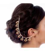 Maroon beaded jewellery Yellow Gold Alloy   Pair of Earrings