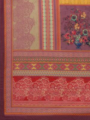 Peach Cotton  Embroidery stitched kurta & bottom with dupatta 4