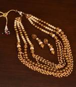 Pearl and Hollow Beads Embellished Multilayer Necklace SJ25