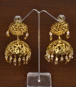 Gold Plated Designer Light Weight Jhumka with Tikka MT170