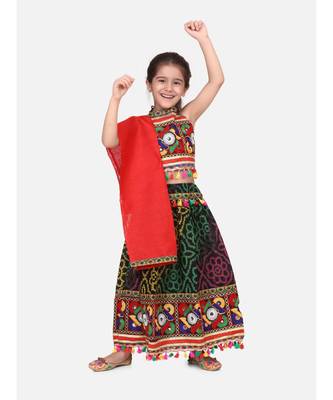 BownBee Mirror Work Chaniya Choli - Red 1