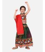 BownBee Mirror Work Chaniya Choli - Red