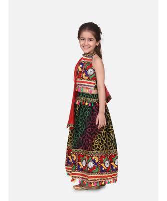 BownBee Mirror Work Chaniya Choli - Red 3