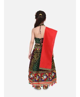 BownBee Mirror Work Chaniya Choli - Red 4