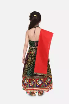 BownBee Mirror Work Chaniya Choli - Red