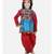 blue Full Sleeve Bandhani Kedia Dhoti Dress For Boys
