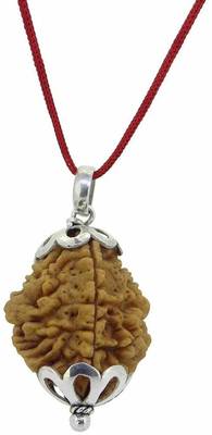 Certified 2 Mukhi Two Faced Nepali Rudraksha Beads Pendant 925 Sterling Silver Loose Bead Locket For 2