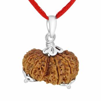 Certified Original Gauri Shankar 925 Sterling Silver Pendants Rudraksha Real Loose Bead For Men Women Locket Jewellery 1