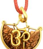 Original One Mukhi 1 Faced Nepail Rudraksha Beads Pendants Spiritual 18K Yellow Gold Plated Chakra Healing Locket