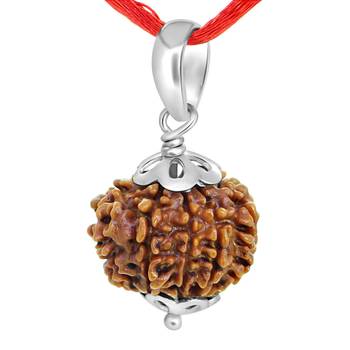 Lab Certified Loose Beads Tweleve Faced 12 Mukhi Nepali Rudarakasha Silver Plated Pendants For Men Women 1