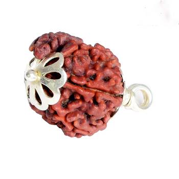 silver plated rudraksha locket 3