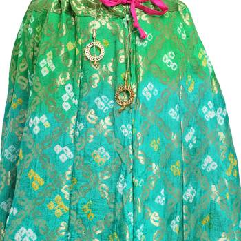 Sea-green printed silk blend skirts 5