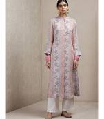 Grey Viscose  embroidered stitched  Kurta &  pant