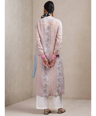 Grey Viscose  embroidered stitched  Kurta &  pant 4