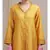 Yellow cotton printed stitched  Kurta &  pant &  dupatta