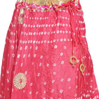 Peach printed silk blend skirts 5