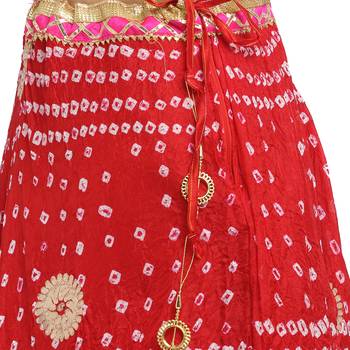 Red printed silk blend skirts 5