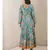 Blue cotton printed stitched  Kurta &  churidar &  dupatta