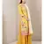 Yellow cotton printed stitched  Kurta &  sharara &  dupatta