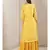 Yellow cotton printed stitched  Kurta &  sharara &  dupatta