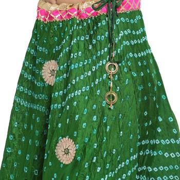 Green printed silk blend skirts 5